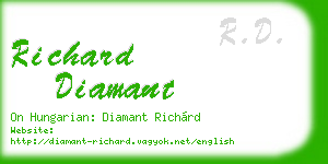 richard diamant business card